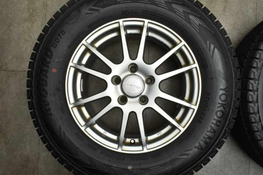 【バリ溝 スタッドレス】VELVA 16in 6.5J +40 PCD114.3 ヨコハマ アイスガード G075 225/70R16 デリカD:5  アウトランダー エクストレイル