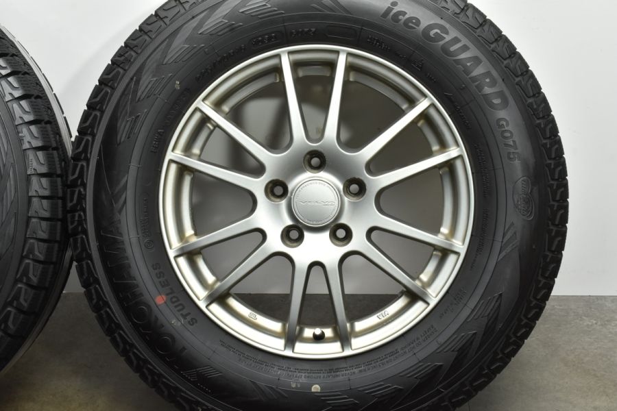 【バリ溝 スタッドレス】VELVA 16in 6.5J +40 PCD114.3 ヨコハマ アイスガード G075 225/70R16 デリカD:5  アウトランダー エクストレイル