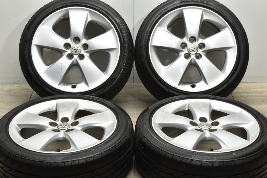 【超バリ溝】トヨタ 30 プリウス Sツーリング 純正 17in 7.0J +50 PCD100 ブリヂストン ネクストリー 215/45R17  カローラツーリング 流用