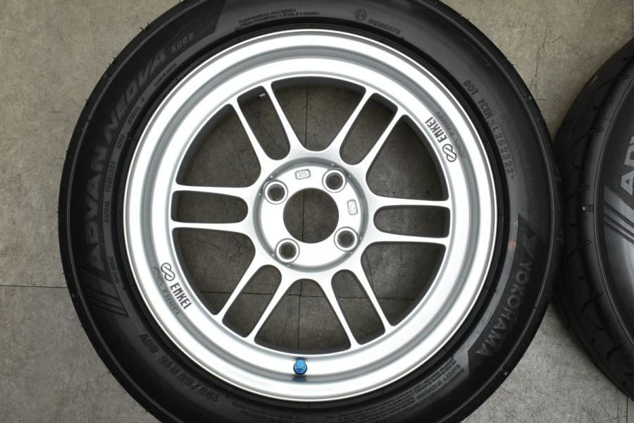 美品 バリ溝】ENKEI RPF1 RS 15in 8J+28 PCD100 2022年製 アドバン ネオバ AD09 195/55R15 ND  ロードスター EK シビック DC2 インテグラ 中古 タイヤホイールセット | パーツ販売ナンバーワン