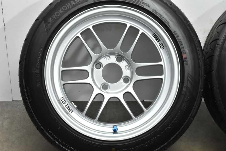 美品 バリ溝】ENKEI RPF1 RS 15in 8J+28 PCD100 2022年製 アドバン ネオバ AD09 195/55R15 ND  ロードスター EK シビック DC2 インテグラ 中古 タイヤホイールセット | パーツ販売ナンバーワン