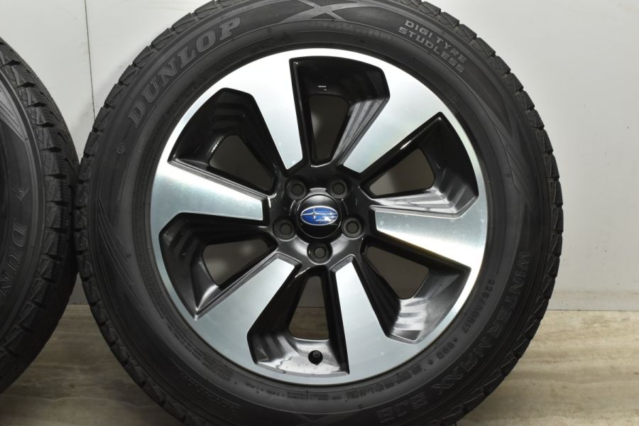 【美品】スバル SJ フォレスター 純正 17in 7J +48 PCD100 ダンロップ ウィンターマックス SJ8 225/60R17 XV 流用  ノーマル戻し