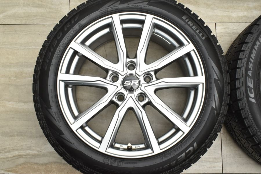 バリ溝 美品】ストレンジャー 17in 7J +48 PCD114.3 ピレリ アイス 