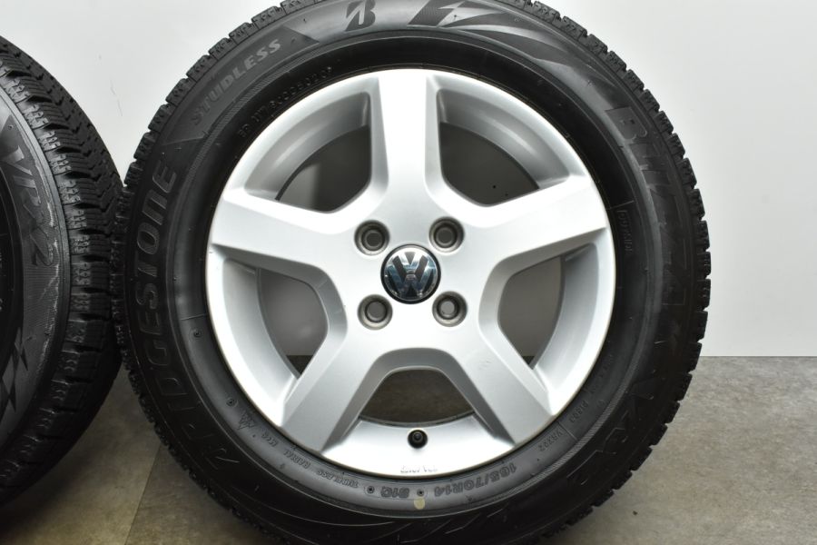 バリ溝】VW 純正 アスペン ASPEN 14in 5J +35 PCD100 ブリヂストン 