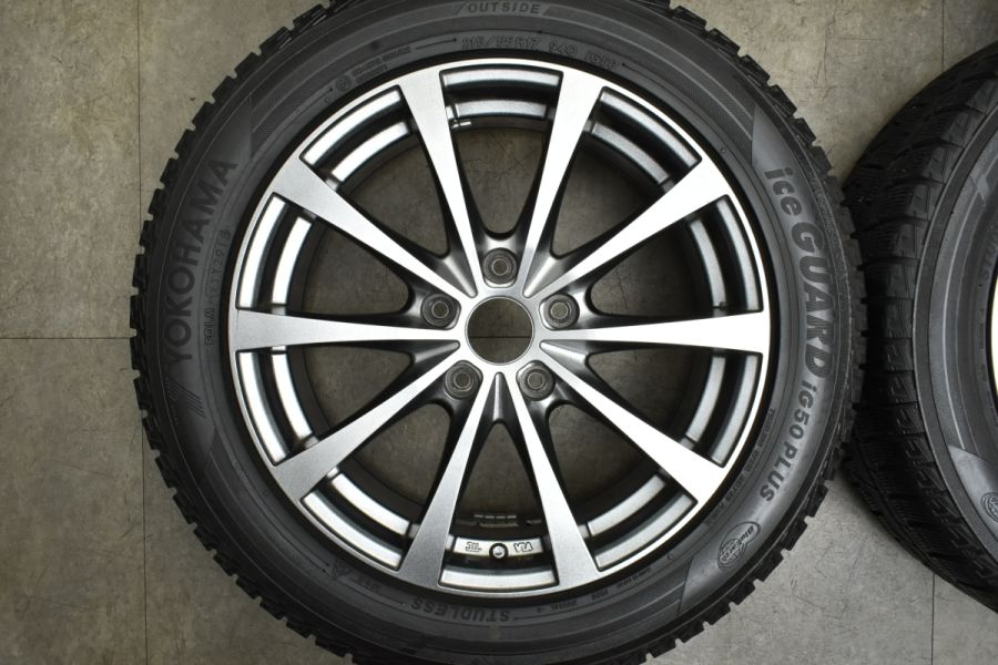 美品】エクシーダー E05 17in 7J +55 PCD114.3 ヨコハマ アイスガード