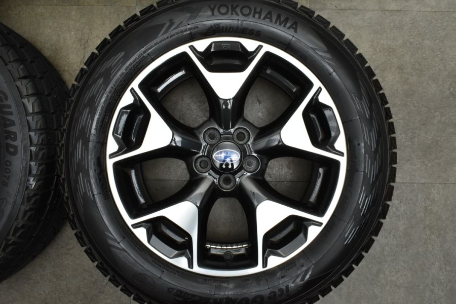 【程度良好】スバル GT系 XV 純正 17in 7J +55 PCD100 ヨコハマ アイスガード G075 225/60R17 SJ フォレスター  流用 バリ溝