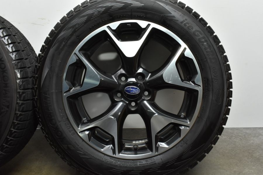 程度良好】スバル GT系 XV 純正 17in 7J +55 PCD100 ヨコハマ アイスガード G075 225/60R17 SJ フォレスター  流用 バリ溝 中古 スタッドレスタイヤホイールセット | パーツ販売ナンバーワン