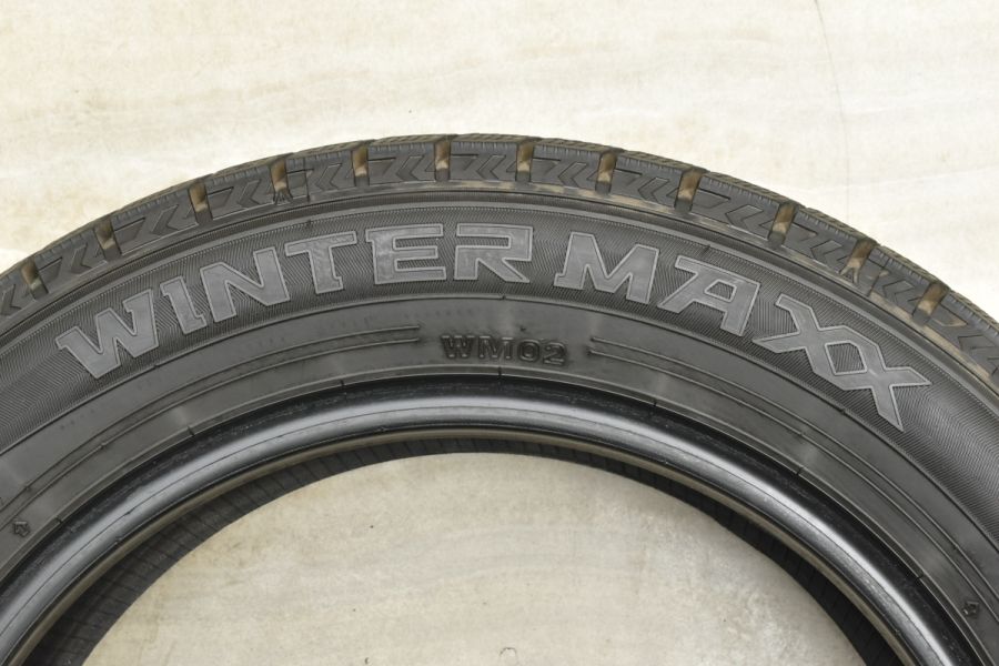 【バリ溝 スタッドレス】ダンロップ ウインターマックス WM02 195/60R16 4本 2021年製 セレナ ラフェスタ ウィッシュ スタッドレス