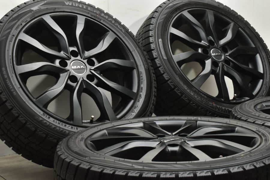 バリ溝】MAK KOLN 17in 7J +45 PCD114.3 ダンロップ ウィンターマックス WM02 215/50R17 プリウスα リーフ  レヴォーグ MAZDA3 中古 スタッドレスタイヤホイールセット | パーツ販売ナンバーワン