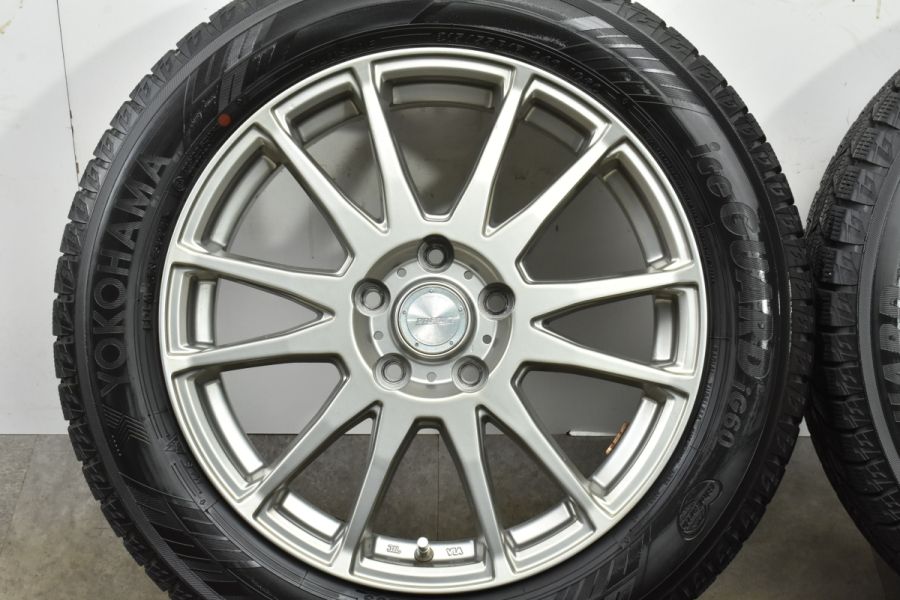 【バリ溝】PREDICT 17in 7J +53 PCD114.3 ヨコハマ アイスガード iG60 215/55R17 ヴェゼル オデッセイ  CX-3 MPV ヤリスクロス