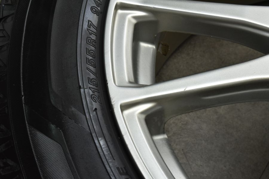 ★Weds☆超バリ溝！iG60 215/55R17 PCD114.3 5H インセット53☆極上品！★ バリ溝PREDICT 17in 7J +53 PCD114.3 ヨコハマ アイスガード iG60