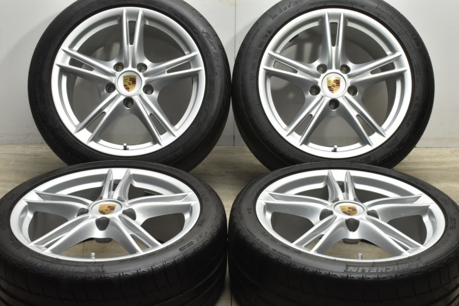 美品】ポルシェ 987 ボクスター ケイマン 純正 18in 8J +57 9J +43 PCD130 ミシュラン パイロットスポーツ 235/40R18  265/40R18 中古 タイヤホイールセット | パーツ販売ナンバーワン