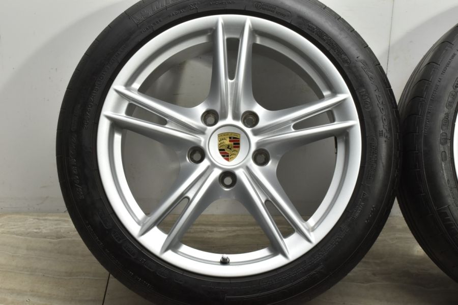 美品】ポルシェ 987 ボクスター ケイマン 純正 18in 8J +57 9J +43 PCD130 ミシュラン パイロットスポーツ  235/40R18 265/40R18 中古 タイヤホイールセット | パーツ販売ナンバーワン