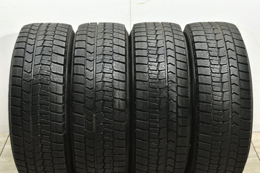 【バリ溝】VAGGIO 16in 6.5J +48 PCD114.3 ダンロップ ウインターマックス WM02 215/60R16 2021年製  カムリ オデッセイ ヴェゼル CX-3