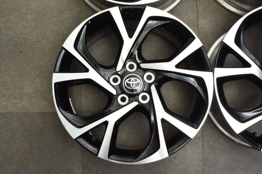 【美品 バリ溝】トヨタ C-HR 純正 18in 7J +50 PCD114.3 ダンロップ ウィンターマックス WM02 225/50R18  エスティマ