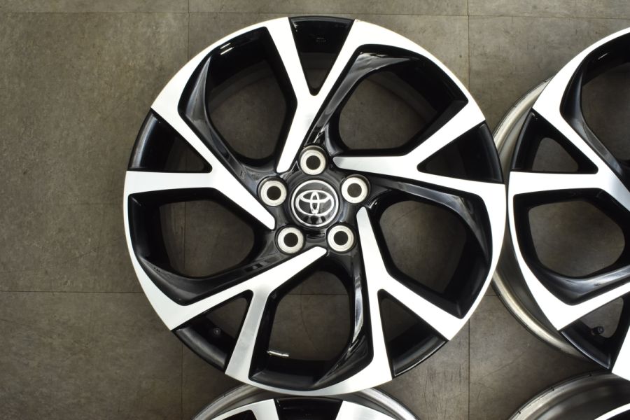 【美品 バリ溝】トヨタ C-HR 純正 18in 7J +50 PCD114.3 ダンロップ ウィンターマックス WM02 225/50R18  エスティマ