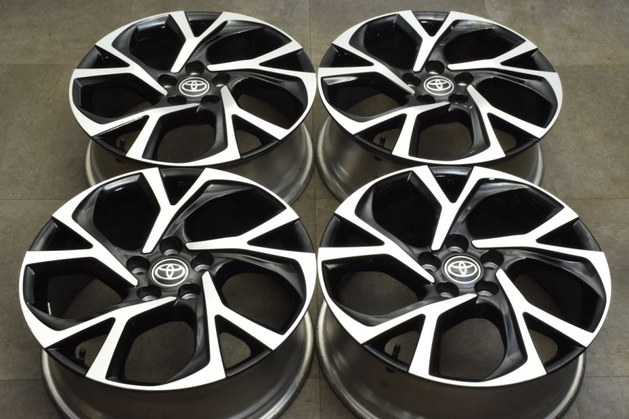 【美品 バリ溝】トヨタ C-HR 純正 18in 7J +50 PCD114.3 ダンロップ ウィンターマックス WM02 225/50R18  エスティマ