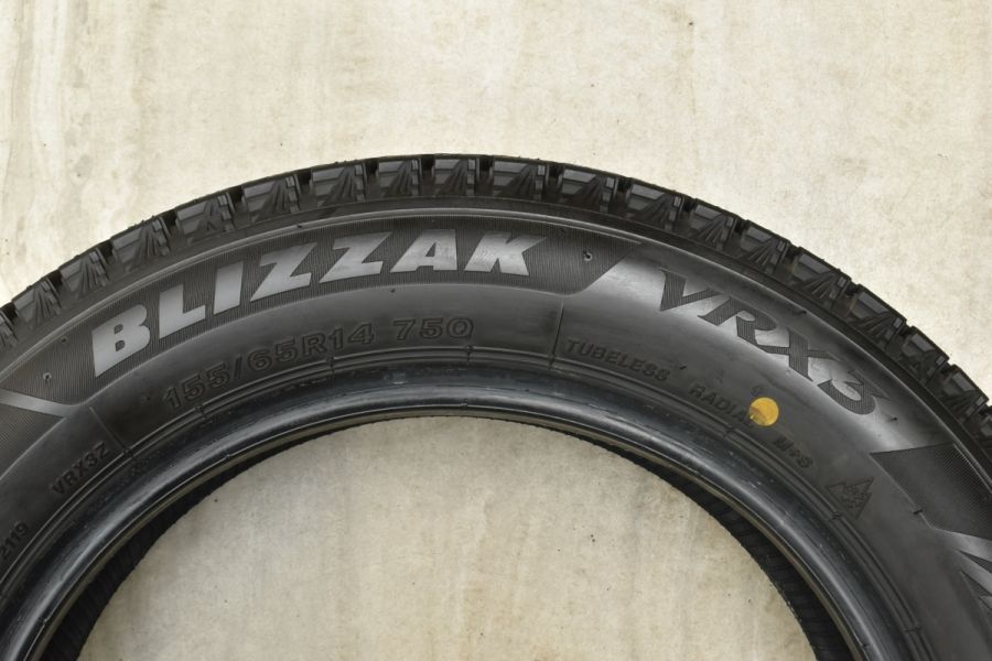 【バリ溝 2022年製】ブリヂストン ブリザック VRX3 155/65R14 4本 ピクシス N-BOX デイズ サクラ ワゴンR アルト タント  ムーヴ 軽自動車