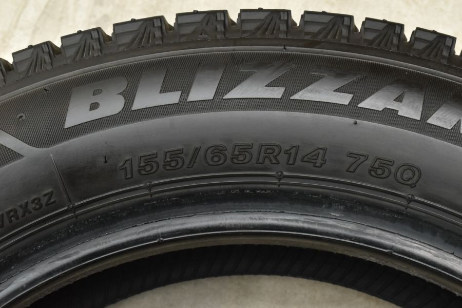 バリ溝 2022年製】ブリヂストン ブリザック VRX3 155/65R14 4本
