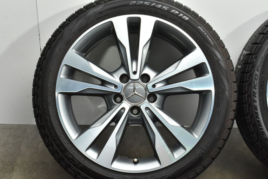 美品】ベンツ W205 Cクラス 純正 18in 7.5J +44 アイス アシンメトリコ  