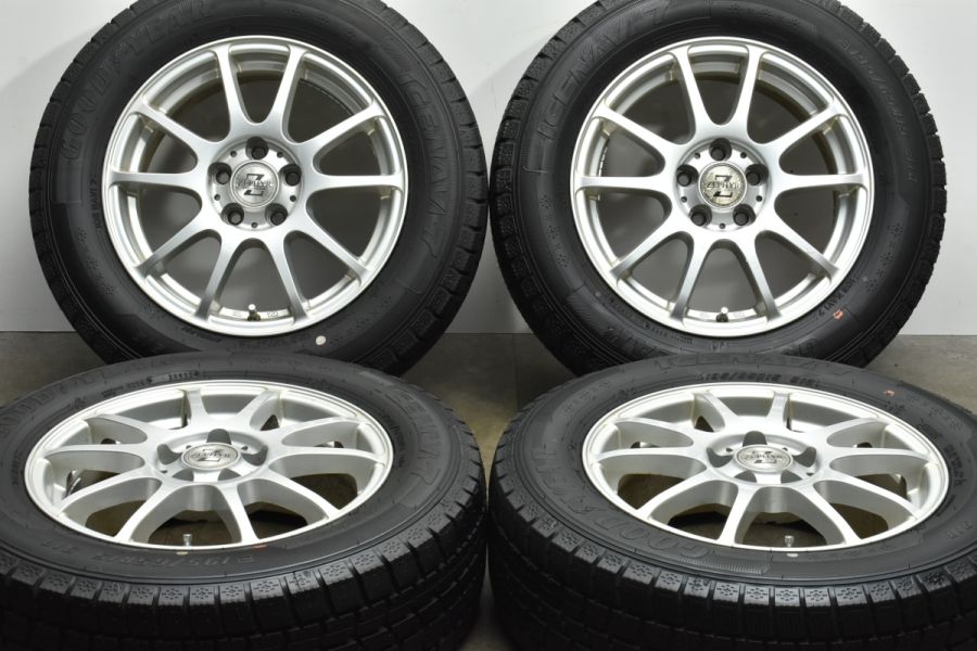 2022年製 バリ溝】ゼファー 15in 6J +45 100 グッドイヤー アイスナビ7 195/65R15 プリウス カローラ ツーリング  スポーツ インプレッサ 中古 スタッドレスタイヤホイールセット | パーツ販売ナンバーワン