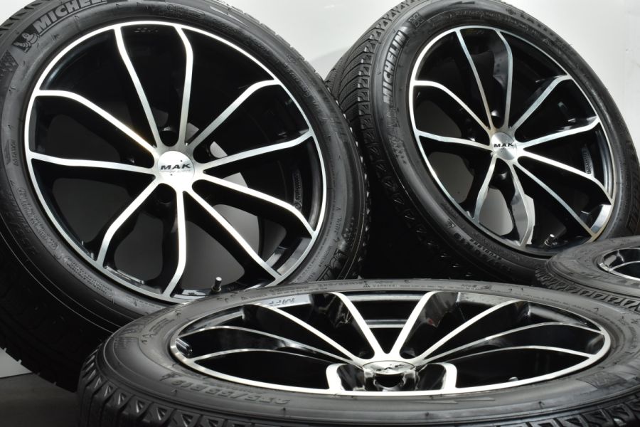 程度良好品】MAK 24H-FF 19in 8.0J 9.0J +21 PCD112 ミシュラン