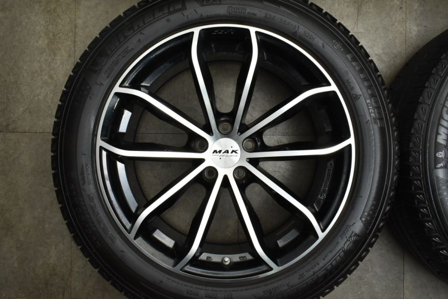 程度良好品】MAK 24H-FF 19in 8.0J 9.0J +21 PCD112 ミシュラン