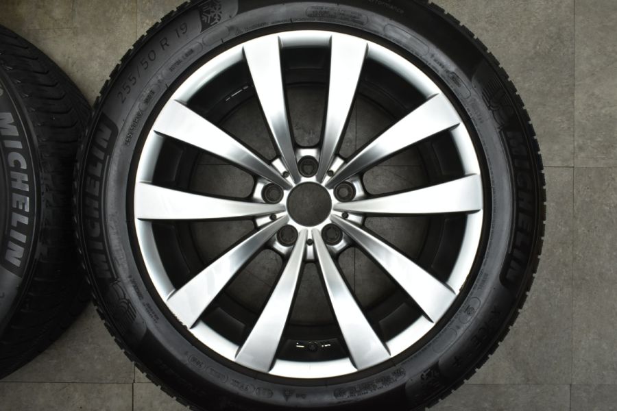 MOTEC GLEN 19インチアルミホイール4本 程度良好品】MOTEC GLEN 19in 9J +48 PCD120 ミシュラン X-ICE3+
