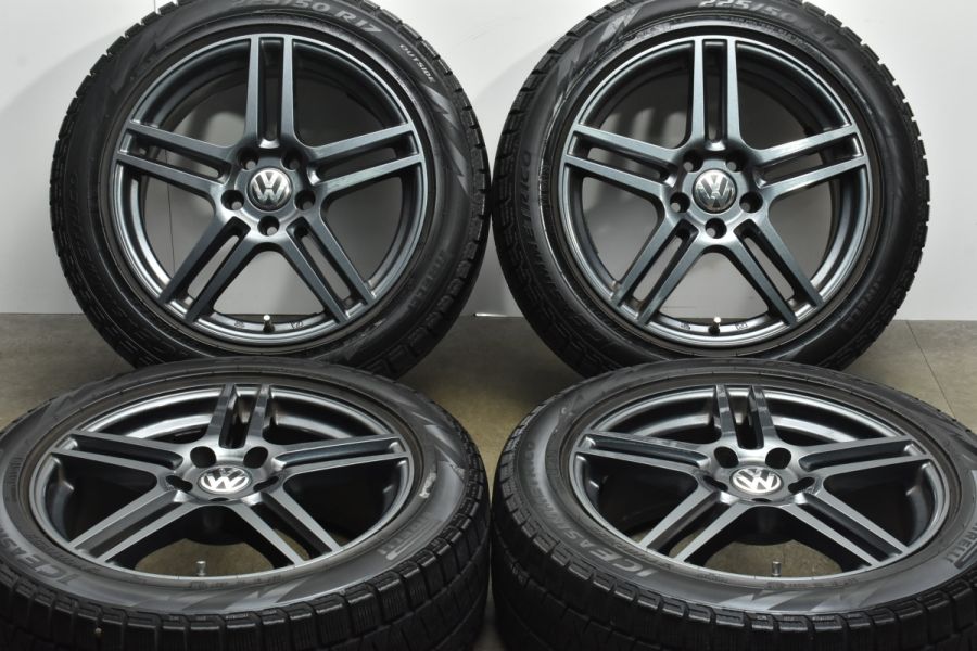 美品】ユーロデザイン 17in 7J +40 PCD112 ピレリ アイスアシンメトリコ 225/50R17 VW シャラン 純正サイズ スタッドレス  中古 スタッドレスタイヤホイールセット | パーツ販売ナンバーワン