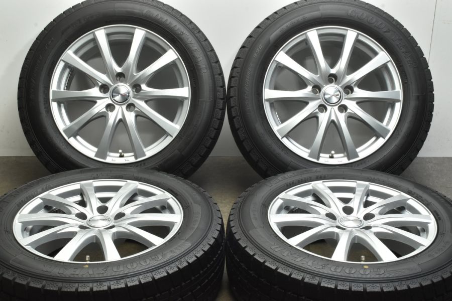 ２２５/６０R１７　PCD１１４．３　７J　＋３８　バリ山　スタッドレス　４本セット　画像判断 超超バリ山！2022年製17インチアルミ\u0026タイヤ4本 約9