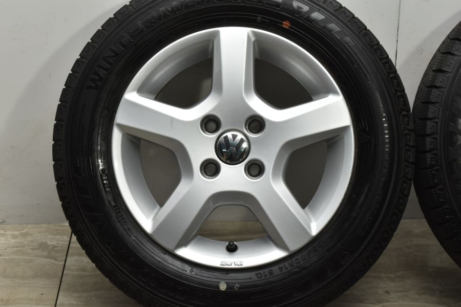 バリ溝】VW アップ 純正OP ASPEN 14in 5J +35 PCD100 ダンロップ