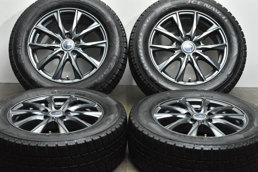 バリ溝】DOS 16in 6.5J +53 PCD114.3 グッドイヤー アイスナビ6 215  