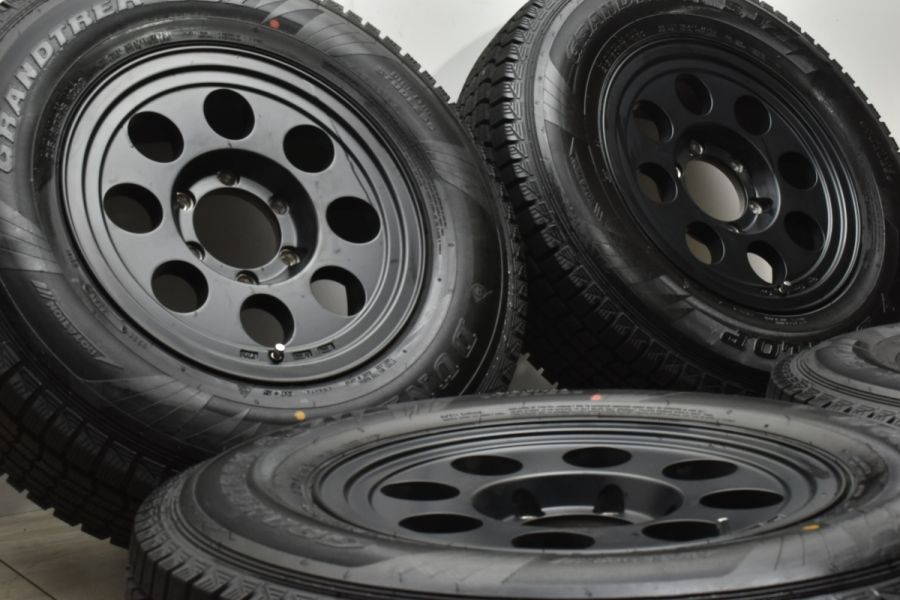 人気デザイン 美品】ジムライン タイプ2 16in 6.5J +25 PCD139.7 ダンロップ グラントレックSJ7 215/80R16  ランドクルーザー70 プラド90 中古 スタッドレスタイヤホイールセット | パーツ販売ナンバーワン