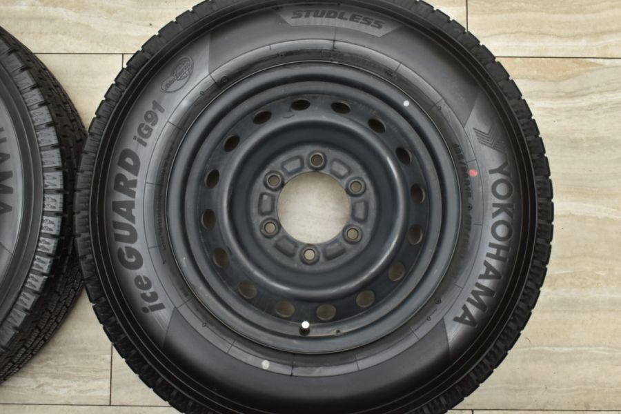 2022年製 バリ溝 スタッッドレス付】トヨタ 200 ハイエース 純正 15in