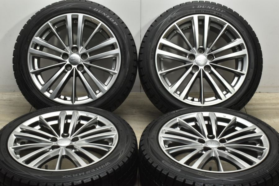 スバル インプレッサ 純正 17in 7J +48 PCD100 ダンロップ ウィンターマックス WM01 205/50R17 交換用 ノーマル戻し  中古 スタッドレスタイヤホイールセット | パーツ販売ナンバーワン