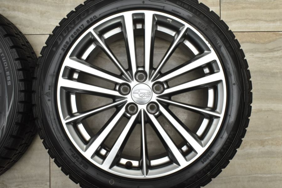 スバル インプレッサ 純正 17in 7J +48 PCD100 ダンロップ ウィンター