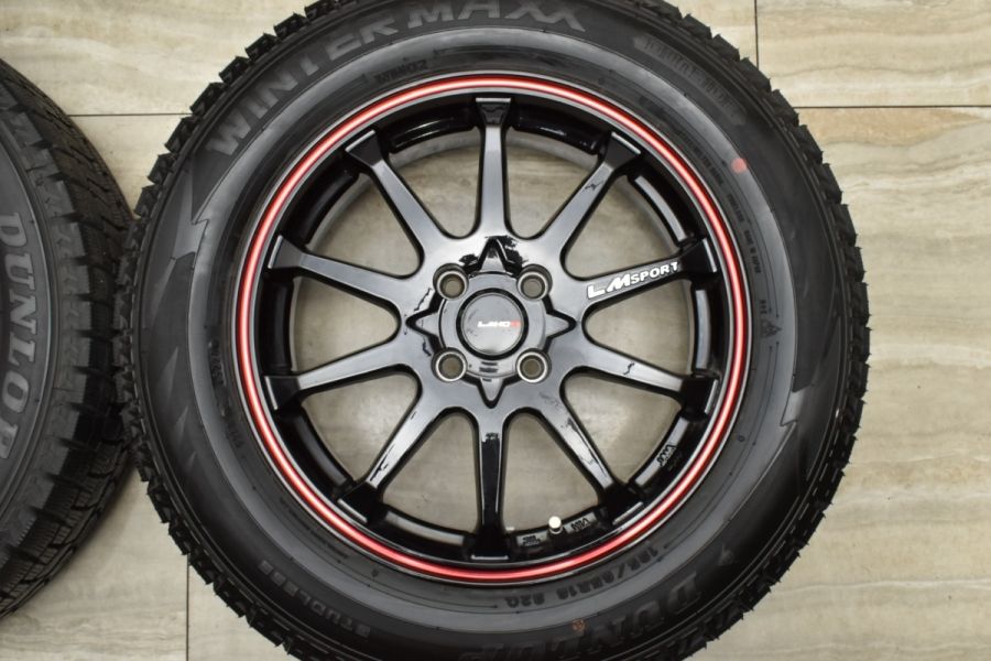 美品 バリ溝】LMスポーツ LM-10R 16in 6J+40 PCD100 ダンロップ