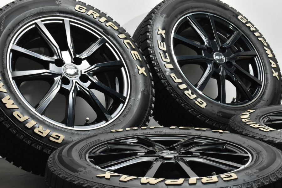 【ホワイトレター超バリ溝】ストレンジャー 16in 6J+40 PCD100 GRIPMAX GRIP ICE X 195/65R16 ライズ  ロッキー レックス グリップマックス