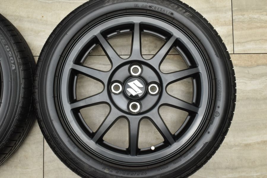 程度良好品】スズキ アルト ワークス 純正 15in 5J +45 PCD100 ブリヂストン ポテンザ RE050A 165/55R15 ワゴンR  スペーシア MRワゴン 中古 タイヤホイールセット | パーツ販売ナンバーワン