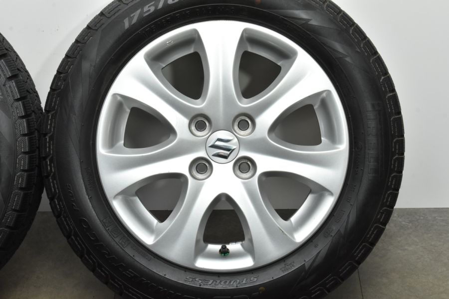 バリ溝】スズキ スイフト 純正 15in 5.5J +45 PCD100 ピレリ アイス 