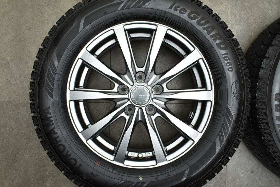 【YOKOHAMA iG60 215/65R16】スタッドレス【ZACK JP-812 16インチ 6.5J5HPCD114.3+38】21年製 アルファード ヴェルファイア等　(MTM343)クレジットカード QRコード決済可能 YOKOHAMA ice GUARD iG60 215/65R16】スタッドレス【GRASS 16インチ