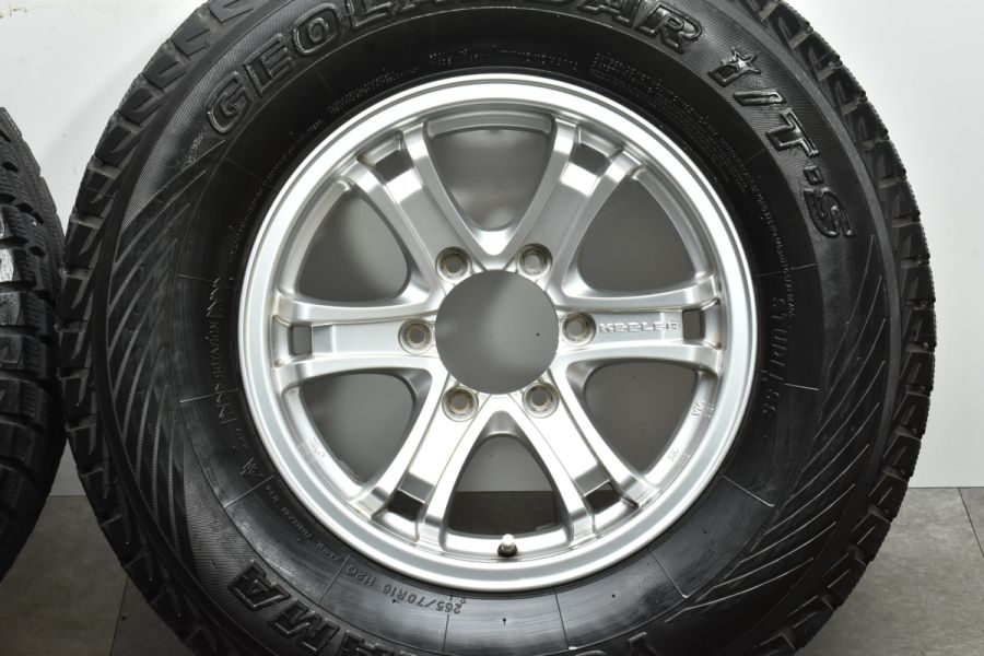 良好品】WEDS KEELER FORCE 16in 7J +16 PCD139.7 ヨコハマ ジオランダー i/T-S 265/70R16  ランドクルーザープラド サーフ パジェロ 中古 スタッドレスタイヤホイールセット | パーツ販売ナンバーワン