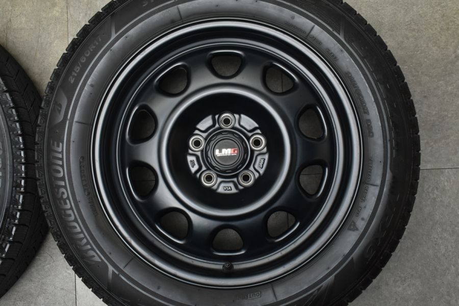 バリ溝 手渡可 美品 BSスタッドレス 215/60R17 P114.3 +48 美品