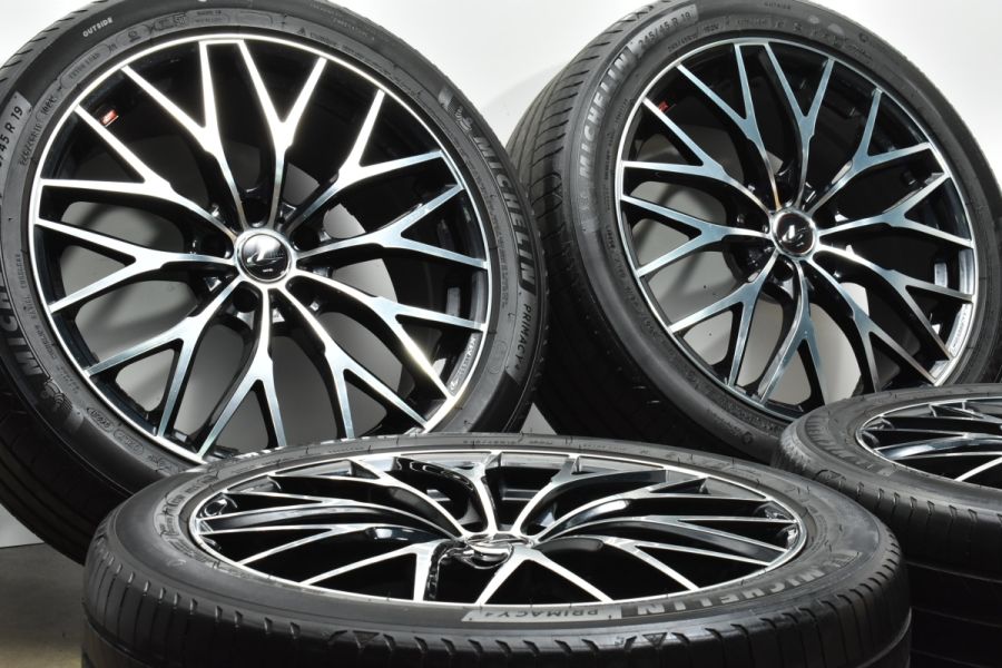 美品】WEDS LEONIS MX 19in 8J +35 PCD114.3 ミシュラン 245