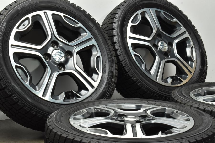 美品 バリ溝】スズキ ハスラー 純正 15in 4.5J +45 PCD100 ダンロップ 