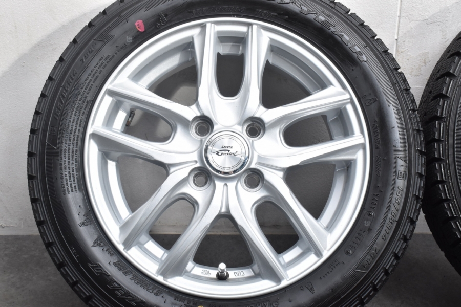 バリ溝】BADX D.O.S ガビアル 14in 4.5J +45 PCD100 グッドイヤー 155