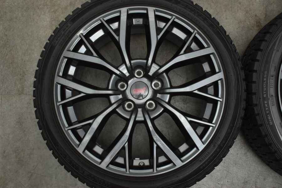 美品】スバル WRX STI 純正 19in 8.5J +55 PCD114.3 ダンロップ ウィンターマックス WM01 225/45R19  レガシィB4 SK フォレスター バリ溝 中古 スタッドレスタイヤホイールセット | パーツ販売ナンバーワン