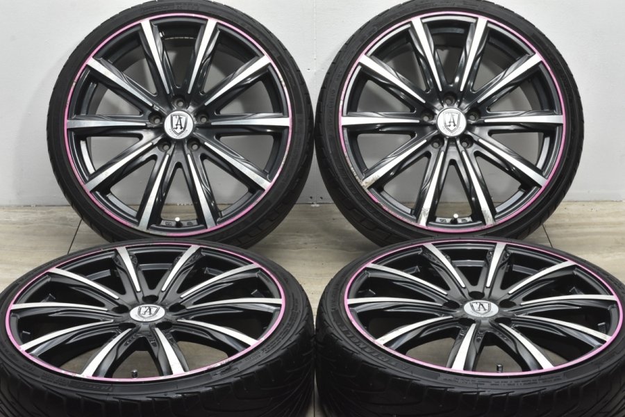 【リペアベースに】アネーロコラソン スキット 19in 7.5J +50 PCD114.3 トライアングル TR968 215/35R19 ノア  ヴォクシー ステップワゴン