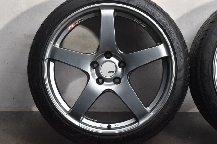 【バリ溝】SSR GTV01 19in 8.5J +38 PCD114.3 ナンカン ノーベルスポーツ NS-20 225/40R19 レクサス IS  スカイライン アテンザ オデッセイ