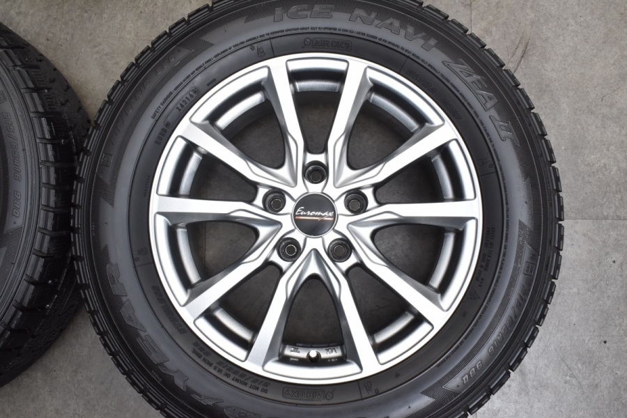 程度良好】EUROMAX 16in 6.5J+38 PCD114.3 グッドイヤー アイスナビ 